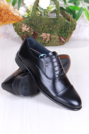 Pierre Cardin 7018 Siyah Açma Damat Ayakkabısı Takım Ayakkabısı Erkek Klasik Ayakkabı