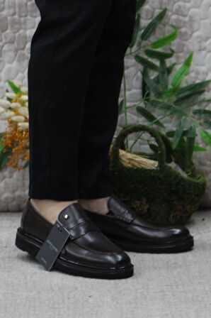 Pierre Cardin 241075 Kahve Hakiki Deri Erkek Loafer Erkek Ayakkabı
