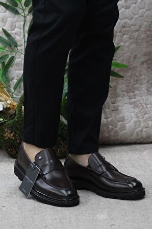 Pierre Cardin 241075 Kahve Hakiki Deri Erkek Loafer Erkek Ayakkabı