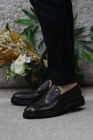Pierre Cardin 241075 Kahve Hakiki Deri Erkek Loafer Erkek Ayakkabı