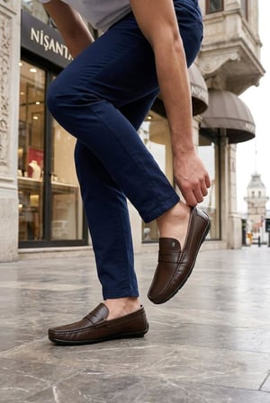 Pierre Cardin 90220 Rahat Esnek Hakiki Deri Erkek Loafer Ayakkabı