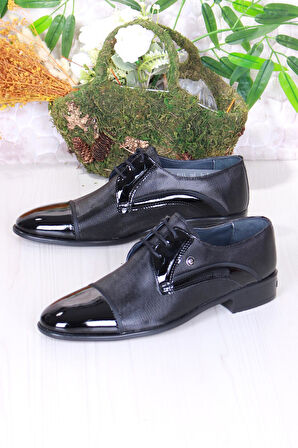Pierre Cardin 7058 Siyah Rugan Damat Ayakkabısı Takım Ayakkabısı Erkek Klasik Ayakkabı