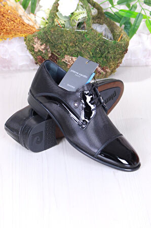 Pierre Cardin 7058 Siyah Rugan Damat Ayakkabısı Takım Ayakkabısı Erkek Klasik Ayakkabı