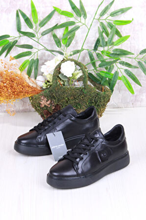 Pierre Cardin 1362002 Siyah Orijinal Ürün İç Ve Dış Hakiki Deri Sneaker Erkek Ayakkabı