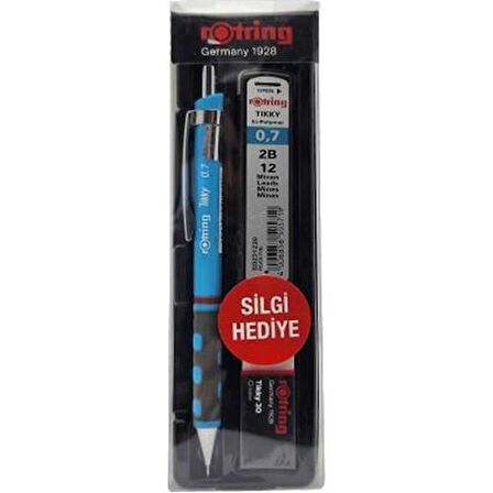 Rotring Tikky Okul Seti 0.7 Mm Deniz Mavisi Versatil Kalem + Silgi + Uç