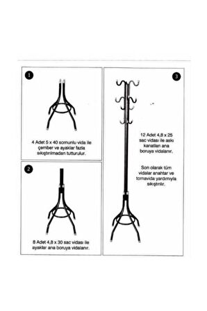 Safrane (askılık) Elbise Askısı Portmanto 168cm Gri