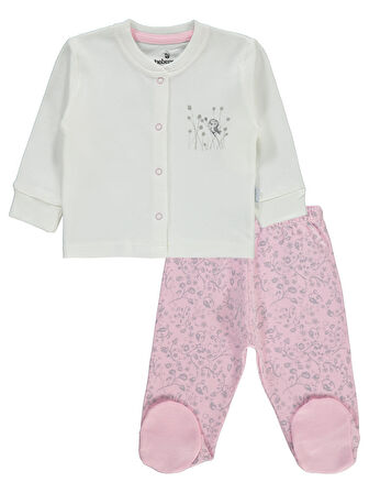 Bebengo Kız Bebek Patikli Takım 1-6 Ay Pembe