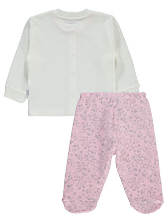 Bebengo Kız Bebek Patikli Takım 1-6 Ay Pembe