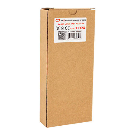 POWERMASTER PM-33020 5 VOLT - 60 AMPER - 300 WATT METAL SLİM KASA ADAPTÖR (P10 PANELLER İÇİN)