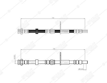 Mitsubıshı Ticarı Fren Hortumu On Mitsubıshı L200 96-07 - Svac 72-0146