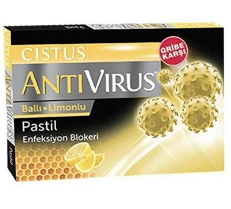 Cistus Antivirus Ballı Limonlu Pastil 10 Adet - 12'li Kutu