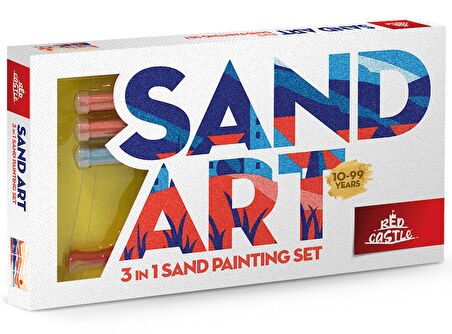 Sand Art Yetişkin Kum Boyama Seti 3 Adet (Parçalı)-Red Castle YKP-01