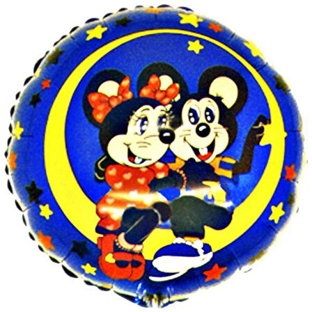 18'' M,& P, Monn Light Round Folyo Balon-Grabo 10 Adet