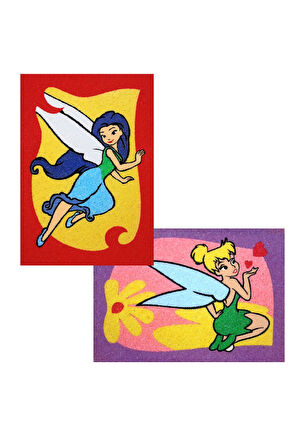 Disney Fairies 2 Periler Tinkerbell&Silvermist Eğitici ve Eğlenceli Kum Boyama Seti-Red Castle DS-12