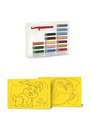 Eğitici ve Eğlenceli Kum Boyama Seti-Red Castle Animals Tavşan & Kuş DS-201