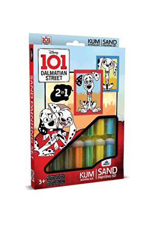Disney 101 Dalmaçyalı Eğitici ve Eğlenceli Kum Boyama Seti-Red Castle DS-48
