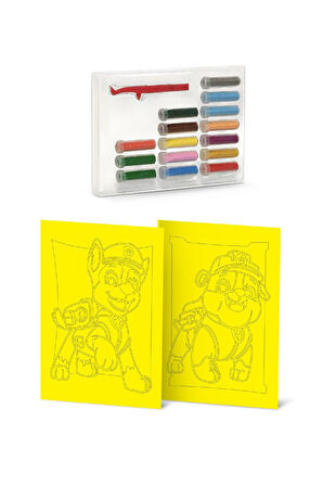 Eğitici Ve Eğlenceli Paw Patrol Rubble&chase Kum Boyama Etkinlik Ve Aktivite Seti- Dsa-01