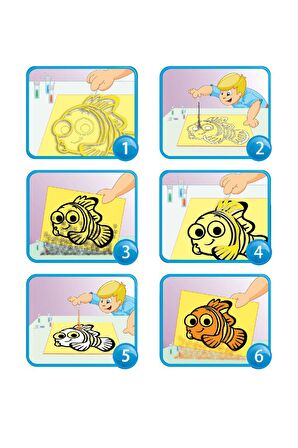 Disney Kayıp Balık Nemo Eğitici ve Eğlenceli Kum Boyama Seti-Red Castle FM-05