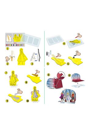 Disney Frozen Tiyatro Sahnesi Büyük Kum Boyama Seti-Red Castle BKS-02