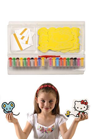 Disney Hello Kıtty Tiyatro Sahnesi Büyük Kum Boyama Seti-Red Castle BKS-03