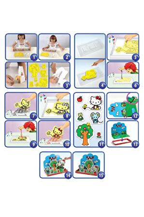 Disney Hello Kıtty Tiyatro Sahnesi Büyük Kum Boyama Seti-Red Castle BKS-03