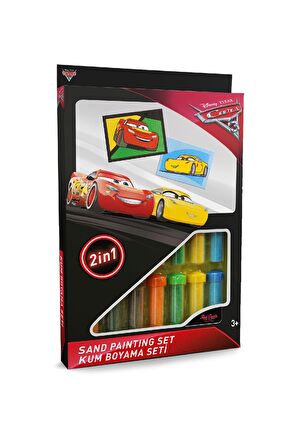 Eğitici ve Eğlenceli, Kum Boyama Seti, Disney Cars3 Şimşek McQueen&Cruz Ramirez DS-28