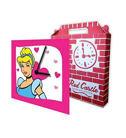 Disney Cindrella Saat (Clock) Kum Boyama Seti-Red Castle S-0014