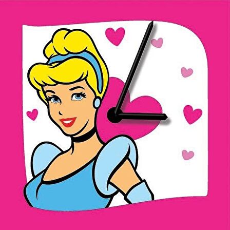 Disney Cindrella Saat (Clock) Kum Boyama Seti-Red Castle S-0014