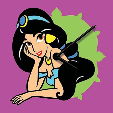 Disney Jasmine Saat (Clock) Kum Boyama Seti-Red Castle S-0020