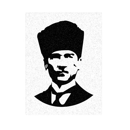 Mustafa Kemal Atatürk Kalpaklı 10 Adet Büyük Boy A4 Kum Boyama Kartı Seti-Red Castle KB-RC-110