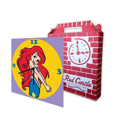 Disney Ariel Mermaid Saat (Clock) Kum Boyama Seti-Red Castle S-0007