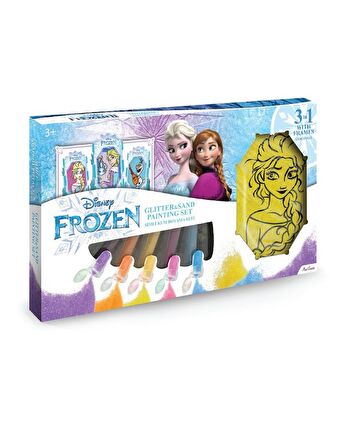 Disney Frozen Karlar Ülkesi Elsa, Anna, Olaf Çerçeveli Kum Boyama Seti-Red Castle TS-01