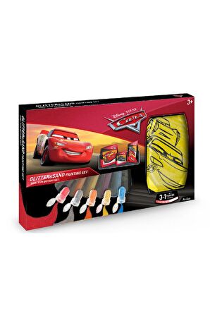 Disney Cars Çerçeveli Kum Boyama Seti 3'lü-Red Castle TS-02