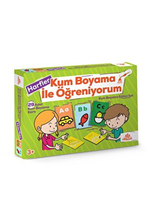 Eğitici ve Eğlenceli Kum Boyama Seti ile Harfleri Öğreniyorum-Red Castle RCSET-STICK-01-TR