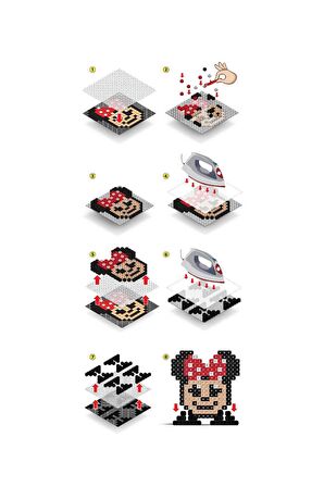 Disney Minnie Mouse Boncuk Aktivite ve Oyuncak Seti-Pixel Pixel BB16-04