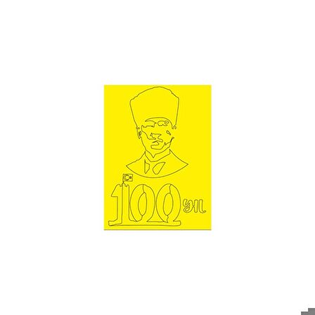 100, Yıl Atatürk Kum Boyama Kartı Seti 10 Adet-Red Castle KB-RC-109