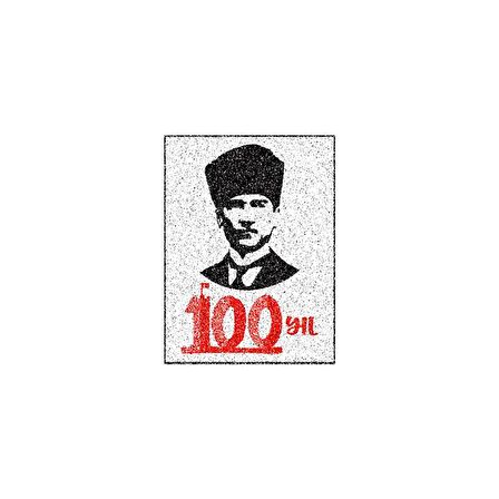 100, Yıl Atatürk Kum Boyama Kartı Seti 10 Adet-Red Castle KB-RC-109