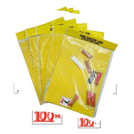 100, Yıl Atatürk Kum Boyama Kartı Seti 10 Adet-Red Castle KB-RC-107