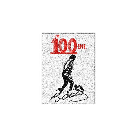 100, Yıl Atatürk Kum Boyama Kartı Seti 10 Adet-Red Castle KB-RC-107