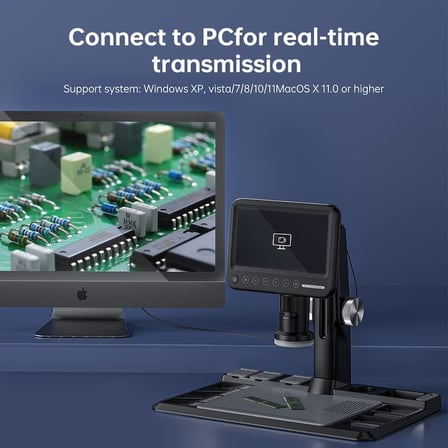 Dijital Mikroskop Elektronik Onarım MBL-318A 12MP 1600X 7 İnç IPS Ekran Dokunmatik Tuşlu