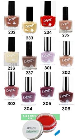 Kalyon Oje 12'Li Set-2+joy line Kaş Şekillendirici Ve Sabitleyici Wax 50ml