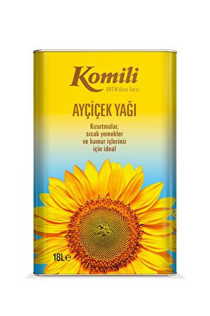 KOMİLİ AYÇİÇEK YAĞI 18 LT TENEKE