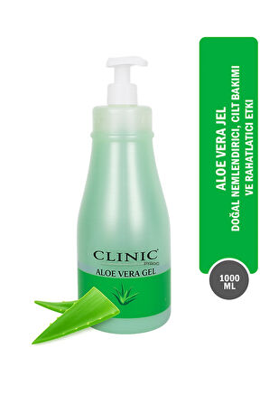 Aloe Vera Jel – Doğal Nemlendirici, Cilt Bakımı Ve Rahatlatıcı Etki - 1000 ml