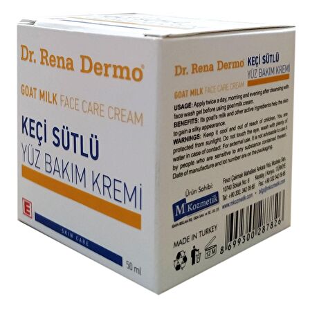Dr. Rena Dermo Tüm Cilt Tipleri İçin Su Bazlı Yağsız Nemlendirici Yüz Bakım Kremi 50 ml