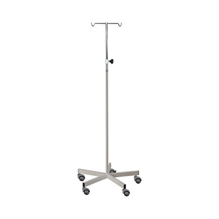 Serum Askısı | Nikelajlı Gövde, 2 veya 4 Kancalı, 5 Tekerlekli Antistatik Taban E-287/A