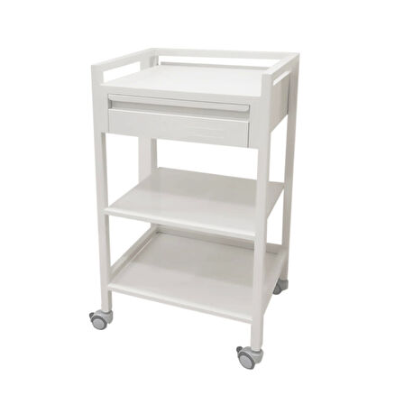 Çekmeceli Cihaz Arabası | Metal Gövde, Geniş Raf Aralıklı, Antistatik Tekerlekli E-232/G