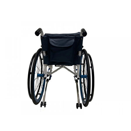 Poylin Aktif Özellikli Alüminyum Tekerlekli Sandalye | Havalı Arka Teker, Katlanabilir Hafif Gövde P145