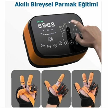 Robotik El Rehabilitasyon Cihazı | Otomatik Çapraz Parmak Egzersizi ile Felç ve Travma Sonrası Hızlı İyileşme Desteği C12 (Çift El)