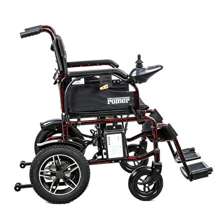 Römer Akülü Tekerlekli Sandalye | 2x340W Motor Gücü, 24V32Ah JEL Akü ve Katlanabilir Çelik Şase R108