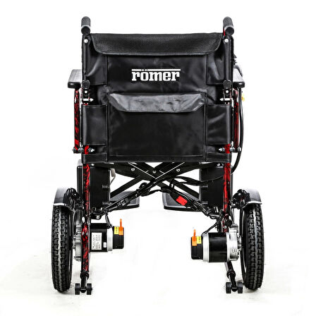 Römer Akülü Tekerlekli Sandalye | 2x340W Motor Gücü, 24V32Ah JEL Akü ve Katlanabilir Çelik Şase R108